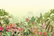 Tropical Wallpaper Botanical Watercolor Removable Wall Decor design