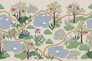 Garden Landscape Wallpaper Floral Fruit Trees Removable Wall Decor design