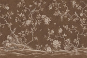 Chinoiserie Wallpaper Toile Sepia Removable Wall Decor design
