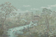 Chinoiserie Wallpaper East Asian Garden Landscape Mural Removable Wall Decor design