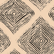 Abstract Geometric Wallpaper Diamond Pattern Black Ink Removable Wall Decor design