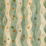 Abstract Wavy Stripes Wallpaper Sage Green Cream Decorative Mural design