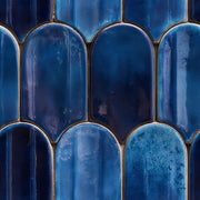 Glossy Ceramic Tile Wallpaper Geometric Mosaic Moroccan Zellige Removable Wall Decor design