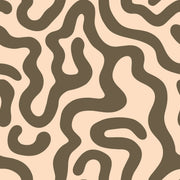 Abstract Wallpaper Organic Wavy Lines Biomorphic Shapes Decorative Mural design