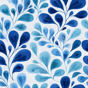 Watercolor Leaves Wallpaper Botanical Branches Removable Blue And White Wall Double Roll design
