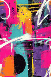 Pink Graffiti Wallpaper Grunge Texture Removable Mid Century Modern Wall Double Roll design
