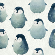Watercolor Penguins Wallpaper Animal Pattern Removable Cute Nursery Wall Double Roll design