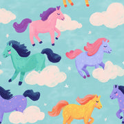 Whimsical Wallpaper Pastel Horses Nursery Decorative Mural design