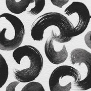 Brushstroke Circles Wallpaper Black And White Removable Textured Paper Wall Double Roll design