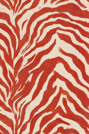 Red Zebra Stripes Wallpaper Animal Print Abstract Brushstroke Removable Wall Decor design