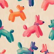 Abstract Dog Pattern Wallpaper Playful Animals Painterly Brushstrokes Removable Wall Decor design