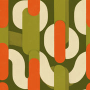 Mid Century Modern Wallpaper Retro Modern Removable Abstract Geometric Wall Double Roll design