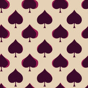 Spade Motif Wallpaper Playing Card Suit Removable Geometric Repeat Wall Double Roll design