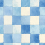 Checkered Wallpaper Watercolor Removable Coastal Wall Double Roll design
