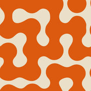 Mid Century Modern Wallpaper Retro Orange Removable Wall Decor design