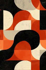 Mid-Century Modern Wallpaper Retro Geometric Removable Wall Decor design