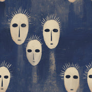 Totem Wallpaper Tribal Mask Decorative Mural design