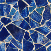Broken Tile Wallpaper Dark Blue Removable Mosaic Wall Double Roll design