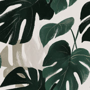 Bright Background Wallpaper Tropical Leaves Removable Botanical Wall Double Roll design