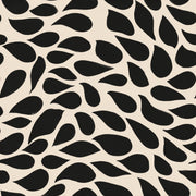 Solid Black Wallpaper Inkblot Abstract Removable Wall Decor design