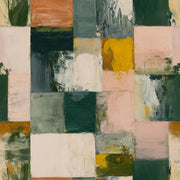Geometric Blocks Wallpaper Painterly Texture Removable Earthy Palette Wall Double Roll design