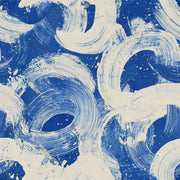 Abstract Wallpaper Blue And White Bold Brushstrokes Decorative Mural design