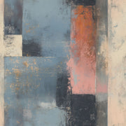 Geometric Blocks Wallpaper Textured Paint Distressed Removable Wall Decor design