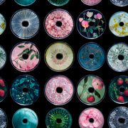 Dark Background Wallpaper Circular Discs Modern Collage Decorative Mural design