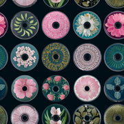 Black Background Wallpaper Dark Botanical Floral Removable Wall Decor design