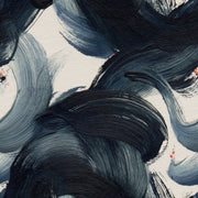 Dark Abstract Wallpaper Navy Brushstrokes Ink Wash Decorative Mural design