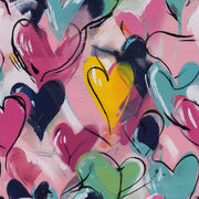 Hearts Wallpaper Painterly Abstract Removable Wall Decor design