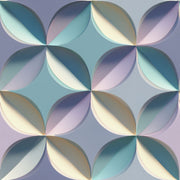 Abstract Geometric Wallpaper 3D Relief Removable Petal Shapes Wall Double Roll design