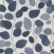 Botanical Wallpaper Leaf Silhouette Removable Navy Blue Wall Double Roll design