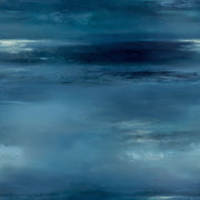 Abstract Seascape Wallpaper Dark Blue Ombre Gradient Decorative Mural design