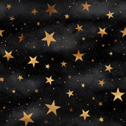 Night Sky Wallpaper Gold Stars Celestial Decorative Mural design