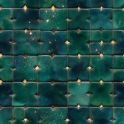 Geometric Tile Wallpaper Moroccan Mosaic Glazed Ceramic Removable Wall Decor design