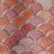 Scallop Pattern Wallpaper Fan Motif Geometric Decorative Mural design