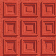 3D Relief Wallpaper Concentric Squares Removable Stucco Texture Wall Double Roll design