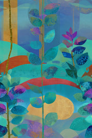 Abstract Floral Wallpaper Botanical Leaves Modern Contemporary Decorative Mural design