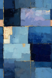 Geometric Blocks Wallpaper Abstract Gold Accents Removable Wall Decor design