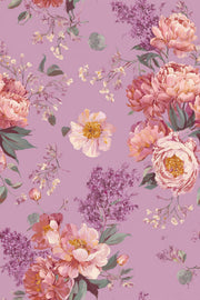 Muted Green Wallpaper Pastel Floral Removable Watercolor Wall Double Roll design