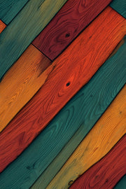 Painted Wood Planks Wallpaper Diagonal Stripes Rustic Texture Removable Wall Decor design