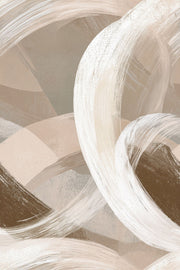 Painterly Brushstrokes Wallpaper Neutral Layered Curves Removable Wall Decor design