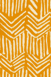 Mustard Yellow Wallpaper White Brushstroke Chevron Removable Wall Decor design