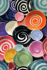 Geometric Circles Wallpaper Spirals Modern Art Decorative Mural design
