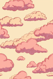 Pink Clouds Wallpaper Sky Removable Whimsical Wall Double Roll design