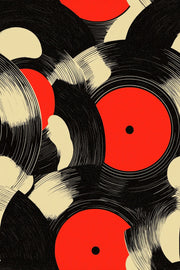 Vinyl Records Wallpaper Abstract Removable Retro Wall Double Roll design