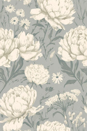 Botanical Wallpaper Peonies Daisies Decorative Mural design