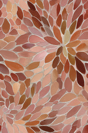 Abstract Floral Wallpaper Petal Mosaic Bohemian Decorative Mural design