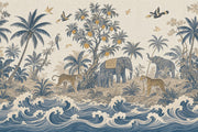 Tropical Landscape Wallpaper Jungle Elephants Wall Mural design